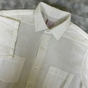 Vintage Towncraft Shirt‎ Mens M Penn-Prest Solid Button Up 60s 70s